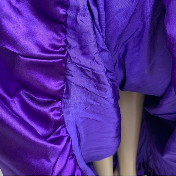 Jessica McClintock/Gunne Sax Purple Bubble Hem Satin Gown Prom Whimsigoth fairy - Picture 7 of 15
